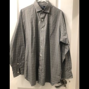 Polo Ralph lauren button down men shirt 16 1/2-34 Gray check color
